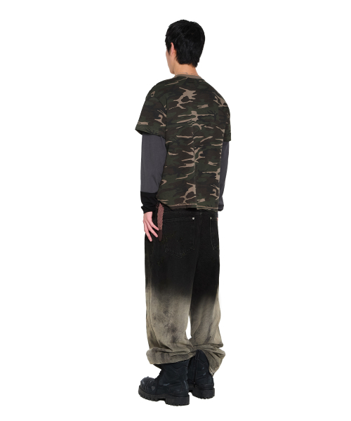 AAKAM（アーカム）の「Dirty Gradation Denim Pants (Black)（デニムパンツ・レディース・その他・1/2）」の12枚目の写真