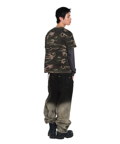 AAKAM（アーカム）の「Dirty Gradation Denim Pants (Black)（デニムパンツ・レディース・その他・1/2）」の14枚目の写真