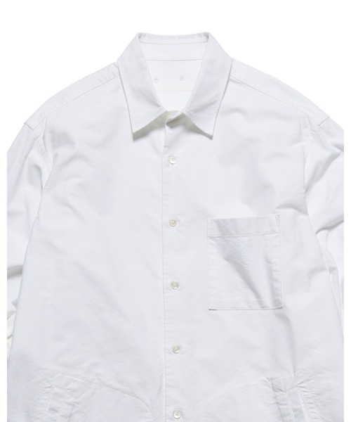 SOPHNET.(ソフネット)の「RIBBED REGULAR COLLAR SHIRT(シャツ/ブラウス・メンズ・ネイビー/ホワイト・1/2/3/4/5)」の8枚目の写真