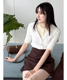 MERCURYDUO | バイカラーフェイクレイヤードニット(ニット/セーター)