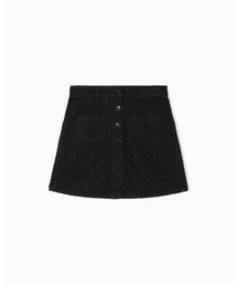 【新品】アルマーニエクスチェンジ　ストラスブラックデニムスカート A|X ARMANI EXCHANGE｜アルマーニ エクスチェンジのデニムスカート通販