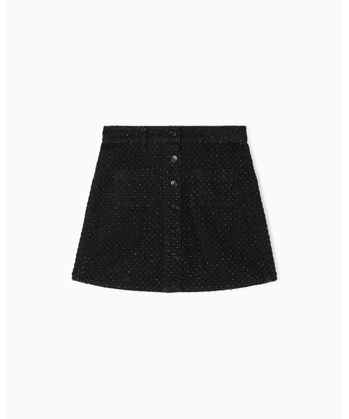 アックス様 A|X アルマーニ エクスチェンジ】ストラス ブラックデニムスカート