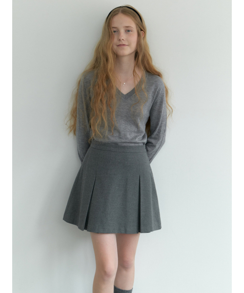 RE_L（リエル）の「Fond v-neck knit (gray)（ニット/セーター・レディース・その他・FREE）」の7枚目の写真