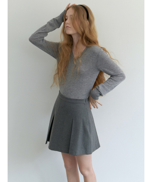 RE_L（リエル）の「Fond v-neck knit (gray)（ニット/セーター・レディース・その他・FREE）」の8枚目の写真