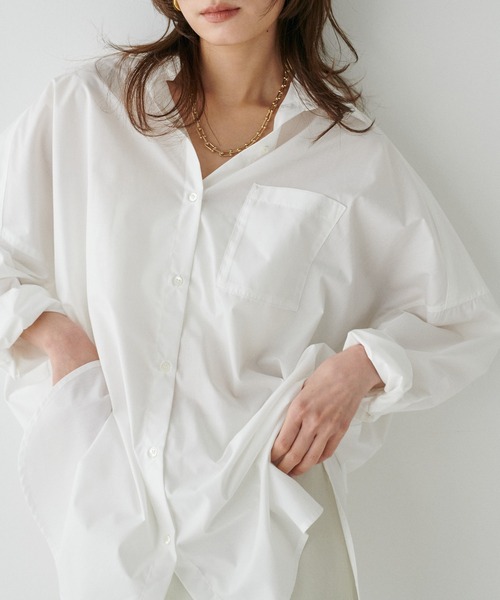 LARUTA（ラルータ）の「【LARUTA】マルチwayBIGシャツ（シャツ/ブラウス・レディース・オフホワイト/ピンク/サックスブルー/ネイビー/その他1/その他2・FREE）」の15枚目の写真