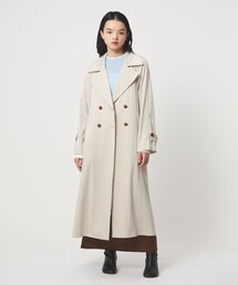 EMMEL REFINES（エメルリファインズ）の「<EMMEL REFINES>EM Wボタン トロミ フレア トレンチコート（トレンチコート）」