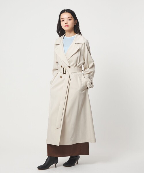 EMMEL REFINES＞EM Wボタン トロミ フレア トレンチコート（トレンチ