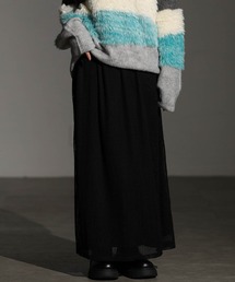 メッシュストレートロングスカート