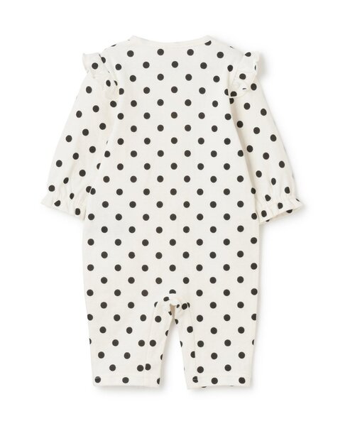 petit main（プティマイン）の「レースフリルカバーオール（ロンパース・キッズ・アイボリー/イエロー・80ｃｍ/70cm）」の3枚目の写真