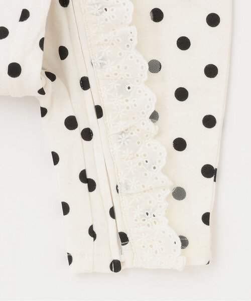 petit main（プティマイン）の「レースフリルカバーオール（ロンパース・キッズ・アイボリー/イエロー・80ｃｍ/70cm）」の6枚目の写真