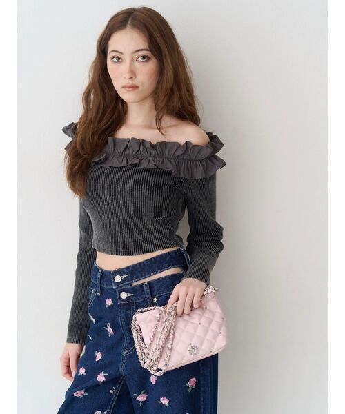 EVRIS（エヴリス）の「キルティングチェーンミニショルダーBAG（ショルダーバッグ・レディース・ブラック/ピンク/ホワイト/ブルー・FREE）」の14枚目の写真