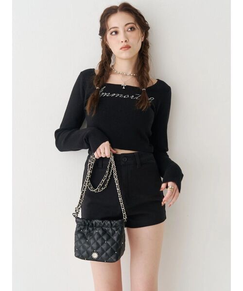 EVRIS（エヴリス）の「キルティングチェーンミニショルダーBAG（ショルダーバッグ・レディース・ブラック/ピンク/ホワイト/ブルー・FREE）」の17枚目の写真