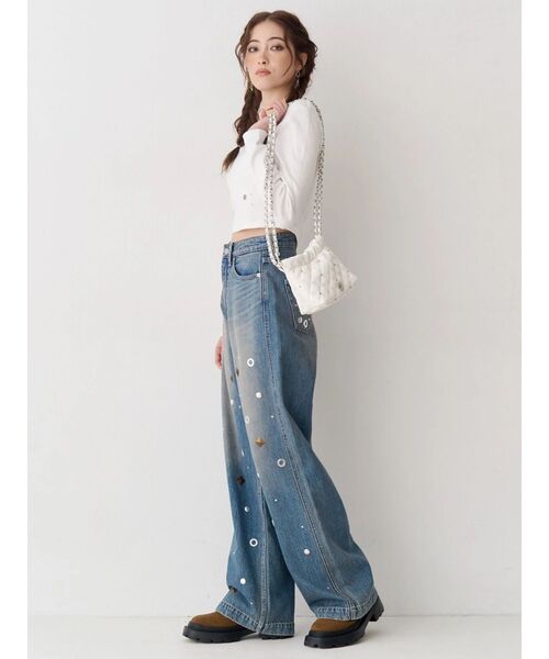 EVRIS(エヴリス)の「キルティングチェーンミニショルダーBAG(ショルダーバッグ・レディース・ブラック/ピンク/ホワイト/ブルー・FREE)」の12枚目の写真