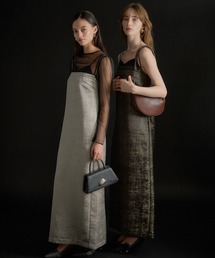 Shoulder ribbon jacquard dress（ドレス）｜LE'RURE（リルアー）の