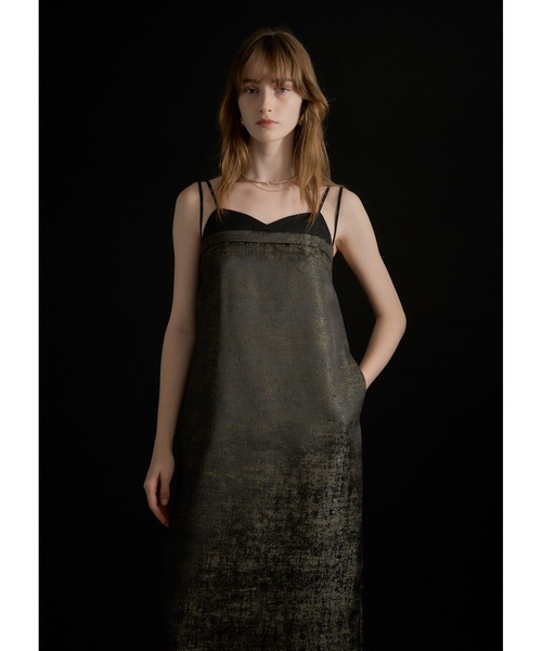 LE'RURE(リルアー)の「Layered look jacquard dress(ドレス・レディース・グレー/ブラック・SMALL/MEDIUM)」の3枚目の写真