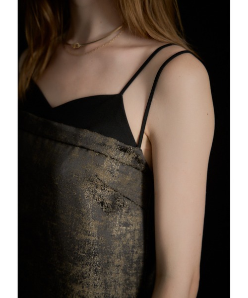 LE'RURE(リルアー)の「Layered look jacquard dress(ドレス・レディース・グレー/ブラック・SMALL/MEDIUM)」の4枚目の写真