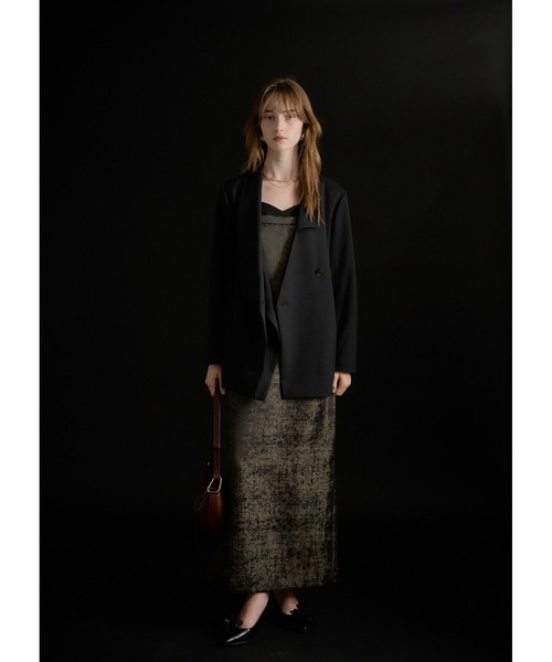 LE'RURE(リルアー)の「Layered look jacquard dress(ドレス・レディース・グレー/ブラック・SMALL/MEDIUM)」の6枚目の写真