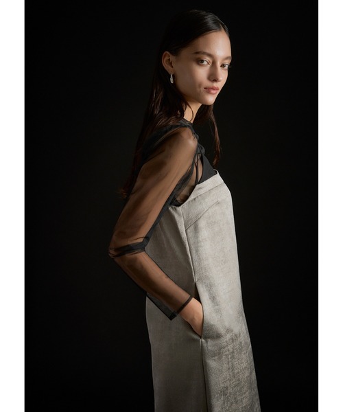 LE'RURE(リルアー)の「Layered look jacquard dress(ドレス・レディース・グレー/ブラック・SMALL/MEDIUM)」の9枚目の写真