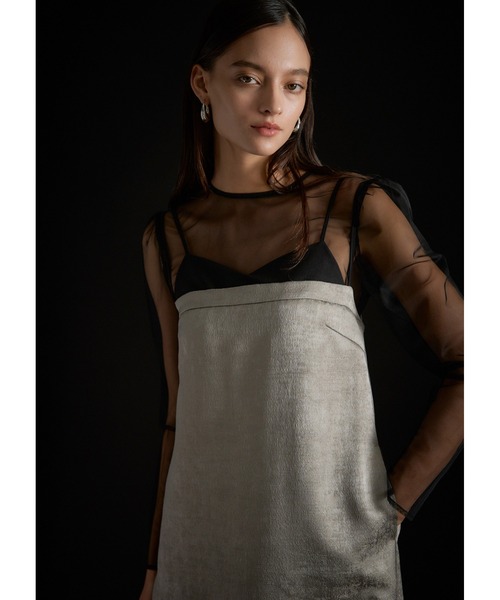 LE'RURE(リルアー)の「Layered look jacquard dress(ドレス・レディース・グレー/ブラック・SMALL/MEDIUM)」の10枚目の写真