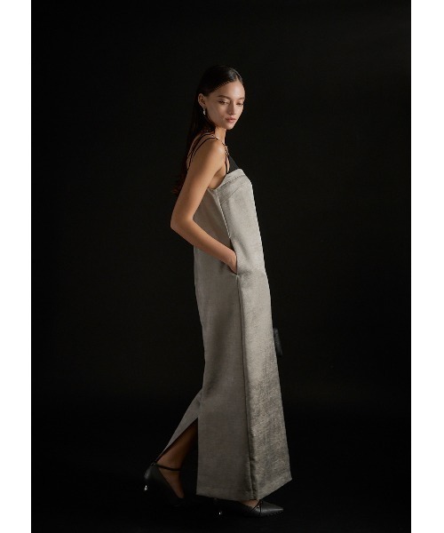 LE'RURE(リルアー)の「Layered look jacquard dress(ドレス・レディース・グレー/ブラック・SMALL/MEDIUM)」の12枚目の写真