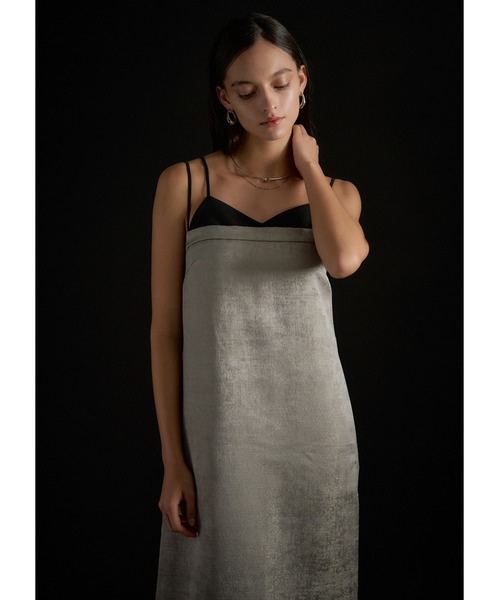 LE'RURE(リルアー)の「Layered look jacquard dress(ドレス・レディース・グレー/ブラック・SMALL/MEDIUM)」の14枚目の写真