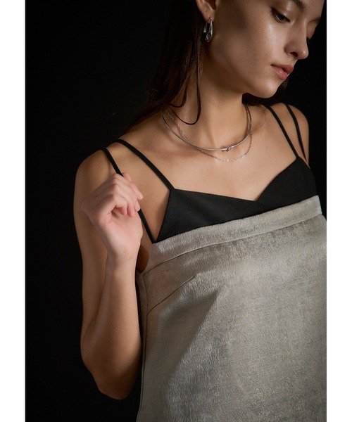 LE'RURE(リルアー)の「Layered look jacquard dress(ドレス・レディース・グレー/ブラック・SMALL/MEDIUM)」の15枚目の写真