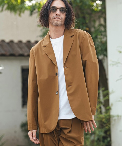 mj11328- 2-layer Nylon 2B Tailored Jacket テーラードジャケット