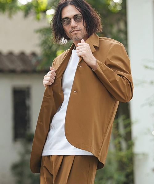 CAMBIO(カンビオ)の「mj11328- 2-layer Nylon 2B Tailored Jacket テーラードジャケット(S61626cmb)(テーラードジャケット・メンズ・ブラウン/ブラック・L/M/S)」の5枚目の写真