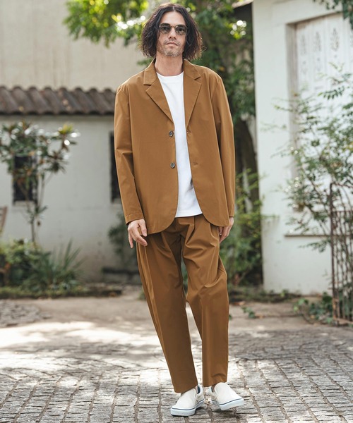 CAMBIO(カンビオ)の「mj11328- 2-layer Nylon 2B Tailored Jacket テーラードジャケット(S61626cmb)(テーラードジャケット・メンズ・ブラウン/ブラック・L/M/S)」の6枚目の写真