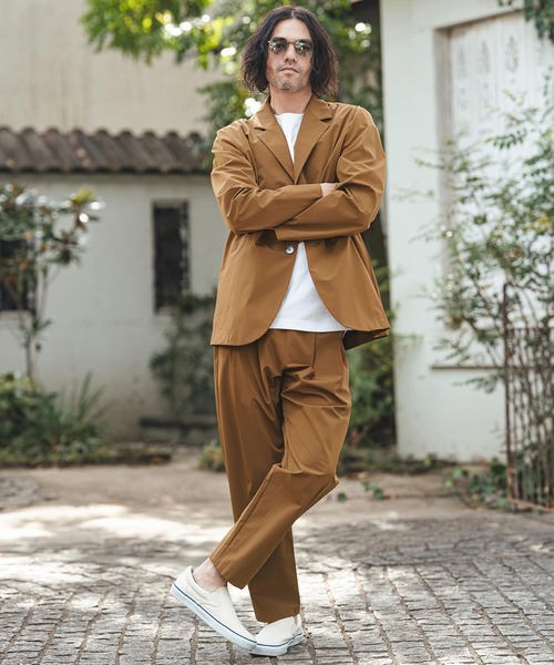 mj11328- 2-layer Nylon 2B Tailored Jacket テーラードジャケット