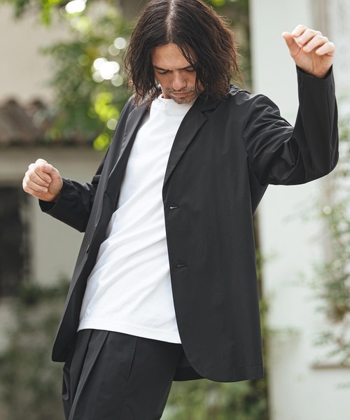 mj11328- 2-layer Nylon 2B Tailored Jacket テーラードジャケット