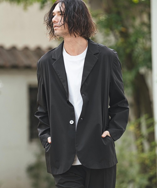 CAMBIO(カンビオ)の「mj11328- 2-layer Nylon 2B Tailored Jacket テーラードジャケット(S61626cmb)(テーラードジャケット・メンズ・ブラウン/ブラック・L/M/S)」の11枚目の写真