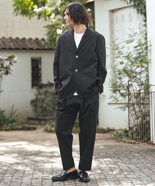 CAMBIO(カンビオ)の「mj11328- 2-layer Nylon 2B Tailored Jacket テーラードジャケット(S61626cmb)(テーラードジャケット・メンズ・ブラウン/ブラック・L/M/S)」の12枚目の写真