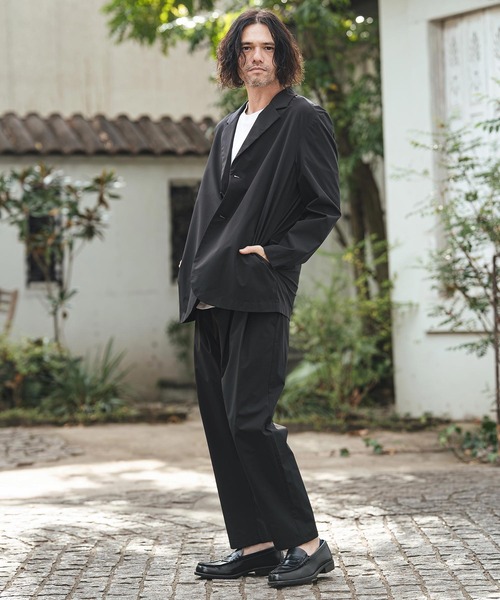mj11328- 2-layer Nylon 2B Tailored Jacket テーラードジャケット