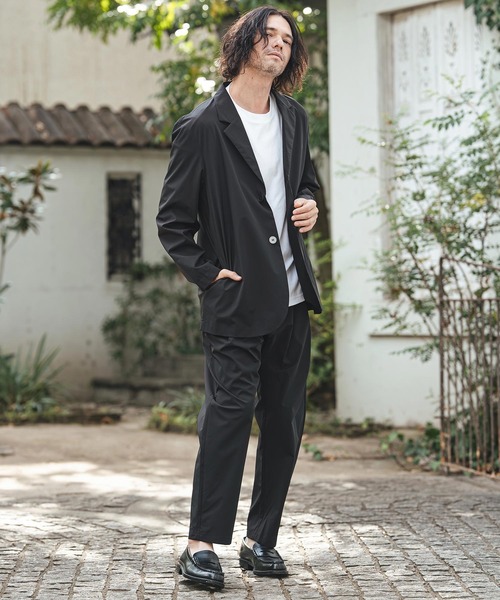 CAMBIO(カンビオ)の「mj11328- 2-layer Nylon 2B Tailored Jacket テーラードジャケット(S61626cmb)(テーラードジャケット・メンズ・ブラウン/ブラック・L/M/S)」の14枚目の写真