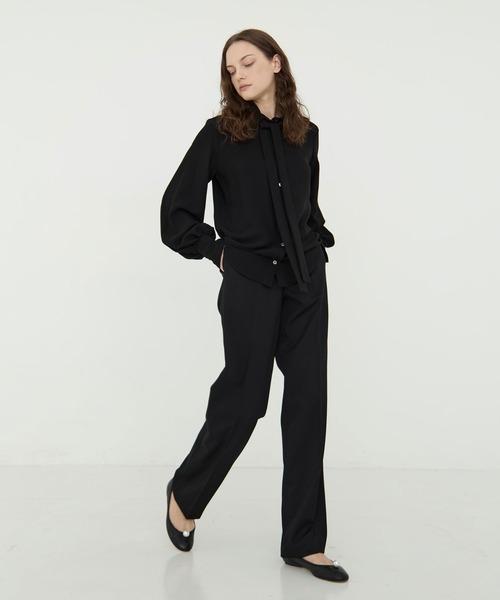 CINOH（チノ）の「【CINOH/チノ】BLACK FORMAL STRAIGHT LEG TROUSERS/ブラックフォーマルストレートレッグトラウザーズ/スラックス（その他パンツ・レディース・ブラック・36/38）」の5枚目の写真