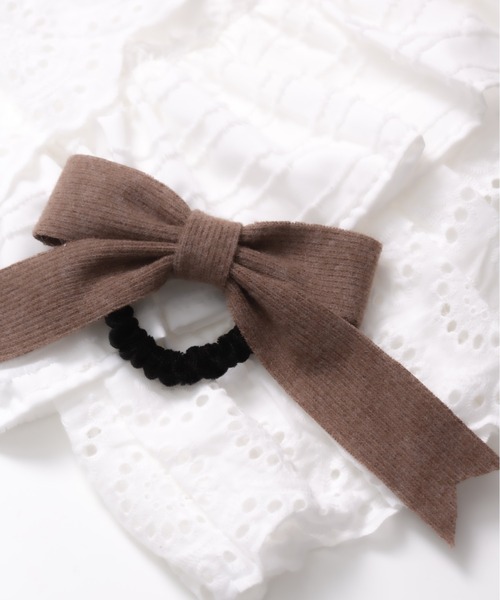 LINFA　（リンファ）の「ニットリボンヘアゴム（ヘアゴム・レディース・ピンク/アイボリー/ブラック/ブラウン・FREE）」の9枚目の写真