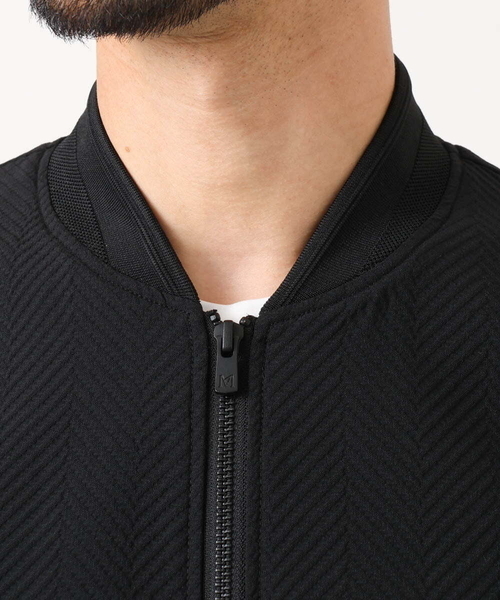 MICHEL KLEIN HOMME   （ミッシェルクランオム）の「【セットアップ】ビックへリンボンMA-1ブルゾン（MA-1・メンズ・ブラック・MEDIUM/LARGE/X-LARGE）」の7枚目の写真