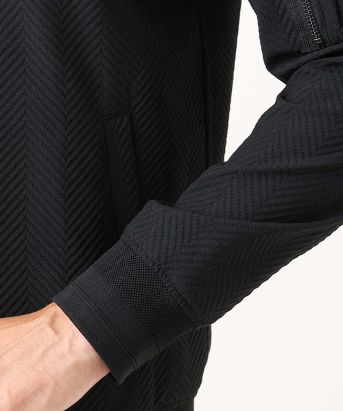 MICHEL KLEIN HOMME   （ミッシェルクランオム）の「【セットアップ】ビックへリンボンMA-1ブルゾン（MA-1・メンズ・ブラック・MEDIUM/LARGE/X-LARGE）」の9枚目の写真