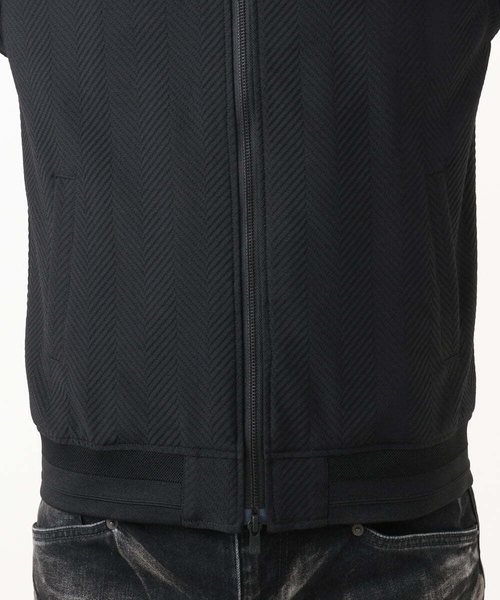 MICHEL KLEIN HOMME   （ミッシェルクランオム）の「【セットアップ】ビックへリンボンMA-1ブルゾン（MA-1・メンズ・ブラック・MEDIUM/LARGE/X-LARGE）」の11枚目の写真