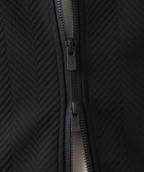 MICHEL KLEIN HOMME   （ミッシェルクランオム）の「【セットアップ】ビックへリンボンMA-1ブルゾン（MA-1・メンズ・ブラック・MEDIUM/LARGE/X-LARGE）」の13枚目の写真