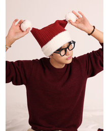 CHOCHOU（チョシュ）の「Unisex Vintage Short Santa Beanie (Red)（ニットキャップ/ビーニー）」