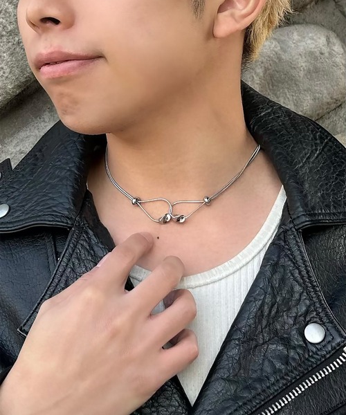 SBG（エスビー）の「インフルエンサー 蘭丸 ×SBG ワイヤーループネックレス（ネックレス・メンズ・シルバー・FREE）」の10枚目の写真