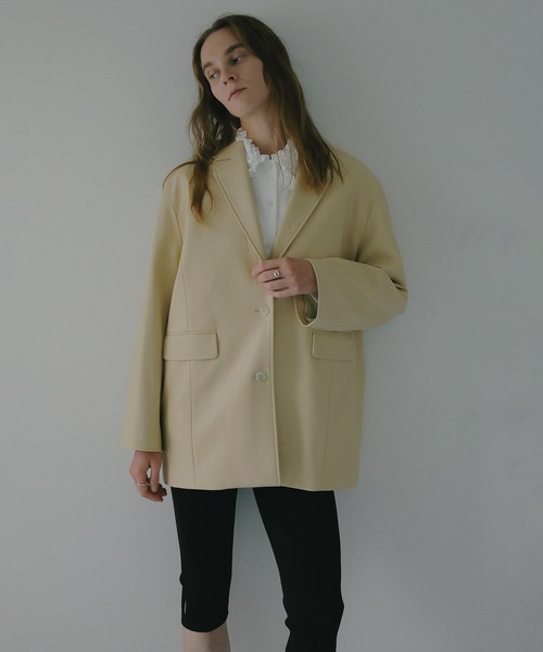 MINIMAL LEATHER JACKET（その他アウター）｜MANOF（マノフ）の