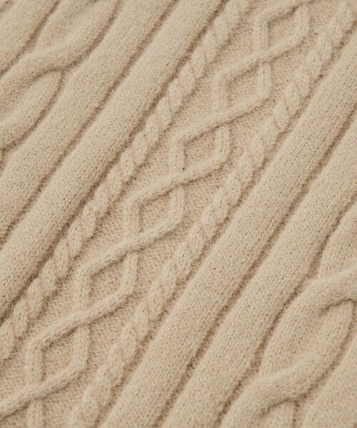 COHINA（コヒナ）の「ケーブルミックスニットワンピース 【低身長・小柄女性】（ワンピース・レディース・ベージュ/レッド/ネイビー・SHORT/REGULAR）」の6枚目の写真