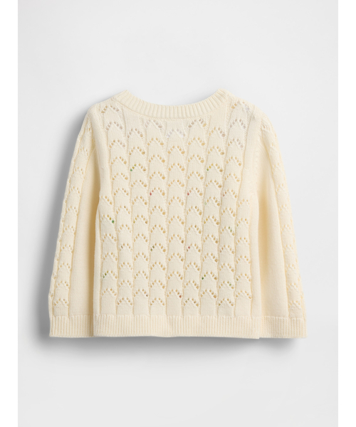 GAP（ギャップ）の「フローラル ポインテール カーディガン (ベビー)（カーディガン/ボレロ・キッズ・アイボリー・70cm/80ｃｍ/90cm/60cm）」の2枚目の写真