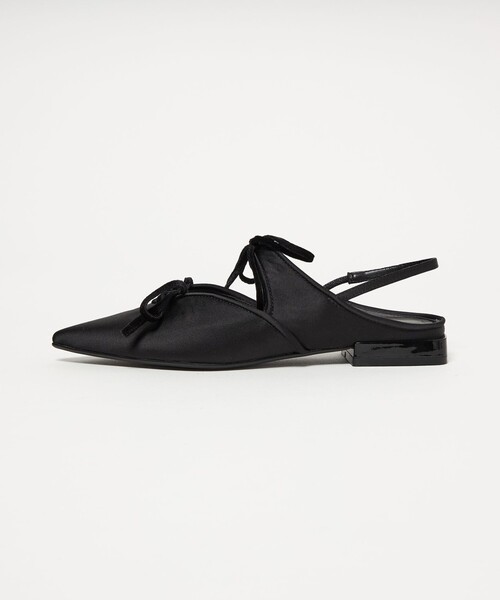 SY UNITED ARROWS(シーユナイテッドアローズ)の「<SY>ポインテッド リボン バックベルト フラット15↑(パンプス・レディース・ブラック/その他1/ダークブラウン・25cm/24.5cm/24cm/23.5cm/23cm/22.5cm/22cm)」の1枚目の写真
