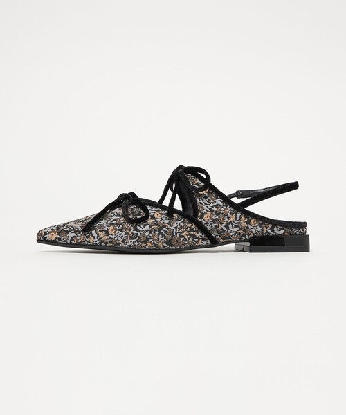 SY UNITED ARROWS(シーユナイテッドアローズ)の「<SY>ポインテッド リボン バックベルト フラット15↑(パンプス・レディース・ブラック/その他1/ダークブラウン・25cm/24.5cm/24cm/23.5cm/23cm/22.5cm/22cm)」の4枚目の写真