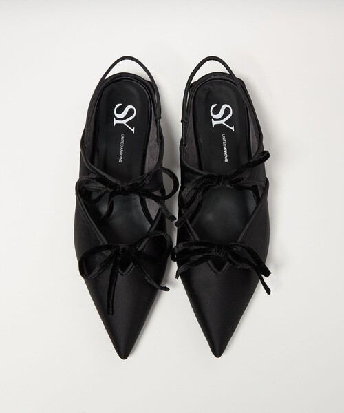 SY UNITED ARROWS(シーユナイテッドアローズ)の「<SY>ポインテッド リボン バックベルト フラット15↑(パンプス・レディース・ブラック/その他1/ダークブラウン・25cm/24.5cm/24cm/23.5cm/23cm/22.5cm/22cm)」の12枚目の写真