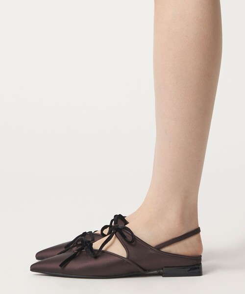 SY UNITED ARROWS(シーユナイテッドアローズ)の「<SY>ポインテッド リボン バックベルト フラット15↑(パンプス・レディース・ブラック/その他1/ダークブラウン・25cm/24.5cm/24cm/23.5cm/23cm/22.5cm/22cm)」の18枚目の写真